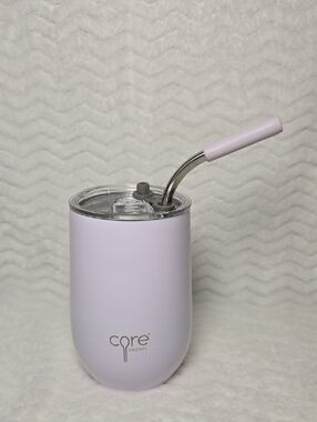 Core Kitchen Lilac Insulated Tumbler with Straw